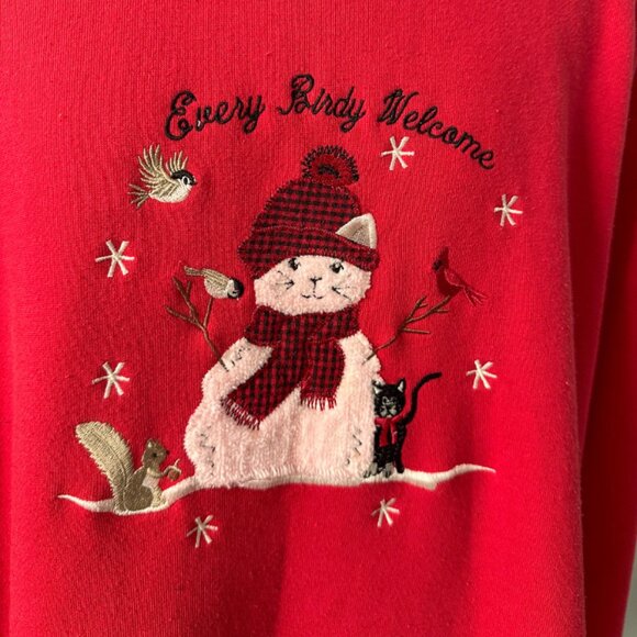 Vintage Kitty Christmas Sweatshirt - Picture 10 of 11